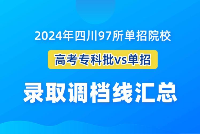 2024年四川省97所單招院校單招vs高考?？婆{(diào)檔線